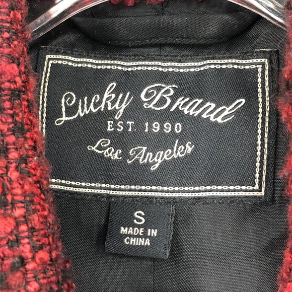 Lucky Brand Red & Black Knitted Jacket | Made for All Seasons - Picture 3 of 5